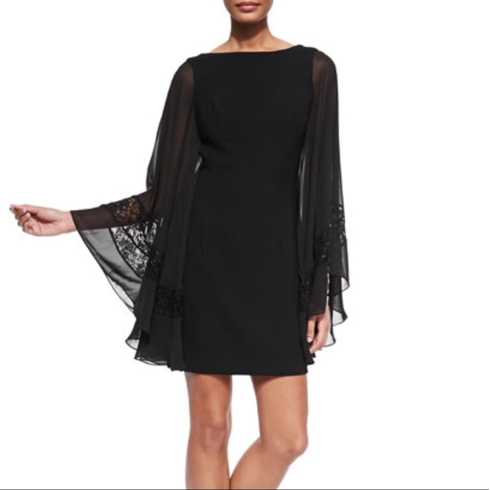 Monique Lhuillier Black Cocktail Dress